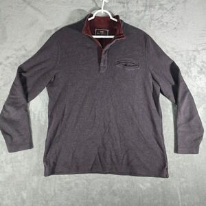 Hickey Freeman Pullover Sweater Quarter Zip Mock Neck Casual‎ L